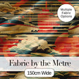 Modern High Speed Train with Rising Sun and Clouds Pattern Japanese TravelTheme Digital Print Fabric by the Metre UK Sewing Quilting Textile