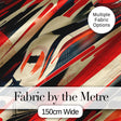 Dynamic Bullet Train Motion Abstract with Red and Black Lines Digital Print Fabric by the Metre UK Sewing Quilting Textile