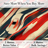Dynamic Bullet Train Motion Abstract with Red and Black Lines Digital Print Fabric by the Metre UK Sewing Quilting Textile