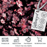 Delicate Sakura Blossoms on Dark Background  Pattern Elegant Japanese Floral Digital Print Fabric by the Metre UK Sewing Quilting Textile