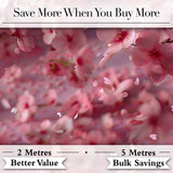 Dreamy Pink Cherry Blossom Branches with Soft Focus   Gentle Spring Floral Digital Print Fabric by the Metre UK Sewing Quilting Textile