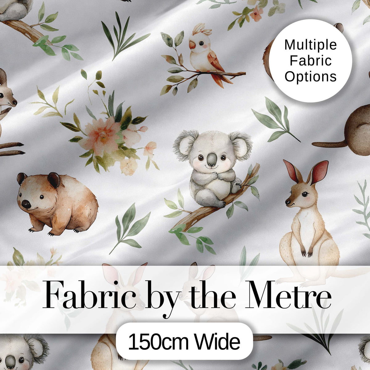 Cute Safari Animals Lion Giraffe Zebra Elephant  Pattern Black Background Digital Print Fabric by the Metre UK Sewing Quilting Textile