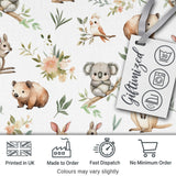 Cute Safari Animals Lion Giraffe Zebra Elephant  Pattern Black Background Digital Print Fabric by the Metre UK Sewing Quilting Textile