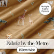 Cute Safari Animals Lion Giraffe Zebra Elephant  Pattern Cream Background Digital Print Fabric by the Metre UK Sewing Quilting Textile