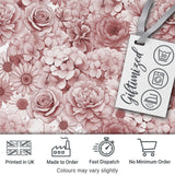 Warm Blush Pink Floral Bouquet Seamless Pattern with Roses Peonies and Daisies Digital Print Fabric by the Metre UK Sewing Quilting Textile