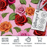 Colorful Roses on Soft Rose Background Seamless Floral Pattern Digital Print Fabric by the Metre UK Sewing Quilting Textile