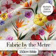 Tropical Hibiscus and Bird of Paradise Floral Seamless Pattern Digital Print Fabric by the Metre UK Sewing Quilting Textile