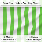 Simple Green And White Vertical Stripe Seamless Pattern Minimal Fabric Digital Print Fabric by the Metre UK Sewing Quilting Textile