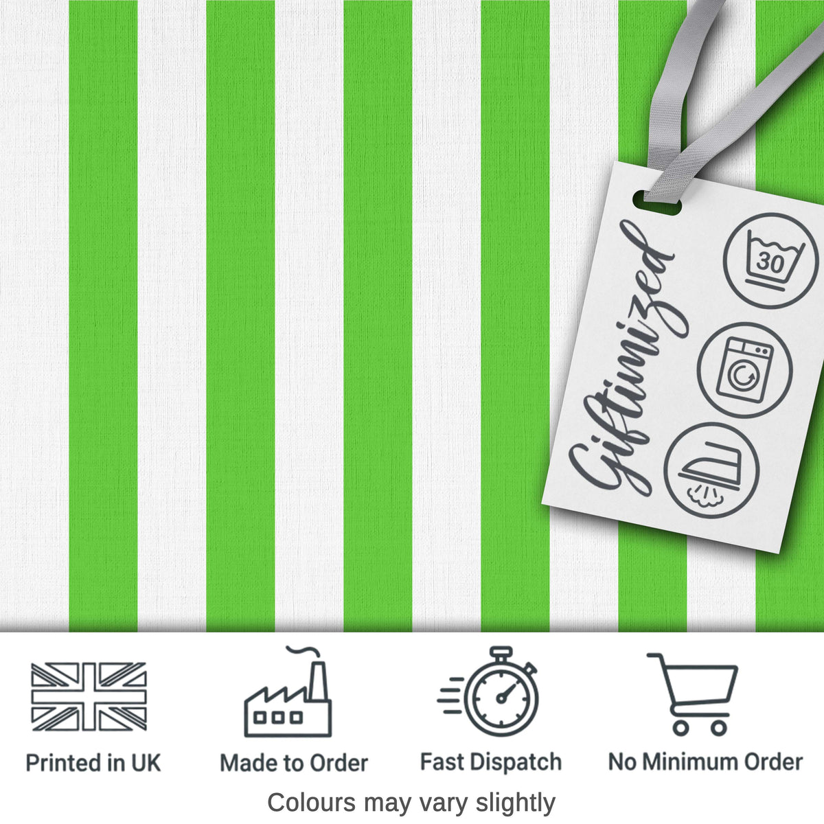 Simple Green And White Vertical Stripe Seamless Pattern Minimal Fabric Digital Print Fabric by the Metre UK Sewing Quilting Textile