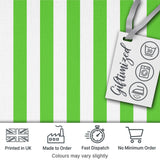 Simple Green And White Vertical Stripe Seamless Pattern Minimal Fabric Digital Print Fabric by the Metre UK Sewing Quilting Textile