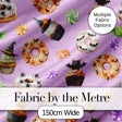 Cute Halloween Spooky Donuts Cupcakes Treats Purple Background Seamless Pattern Digital Print Fabric by the Metre UK Sewing Quilting Textile