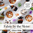 Cute Halloween Donut  Spooky Treats Light Grey Background Seamless Pattern Digital Print Fabric by the Metre UK Sewing Quilting Textile