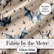 Cute Baby Bats Flying with Stars Soft Sand Background Seamless Pattern Digital Print Fabric by the Metre UK Sewing Quilting Textile