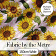 Bright Yellow Sunflower Pink Abstract Background Seamless Pattern Digital Print Fabric by the Metre UK Sewing Quilting Textile