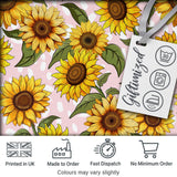 Bright Yellow Sunflower Pink Abstract Background Seamless Pattern Digital Print Fabric by the Metre UK Sewing Quilting Textile