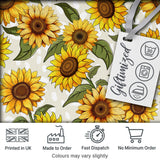 Bright Yellow Sunflower Floral Seamless Pattern Neutral Beige Background Digital Print Fabric by the Metre UK Sewing Quilting Textile