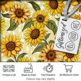 Bright Yellow Sunflower Floral Seamless Pattern Pink Dot Background Digital Print Fabric by the Metre UK Sewing Quilting Textile