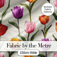Elegant Tulip Floral Seamless Pattern Soft Neutral Background Digital Print Fabric by the Metre UK Sewing Quilting Textile