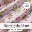 Cute Sea Turtle and Starfish Soft Pink Ocean Seamless Pattern Digital Print Fabric by the Metre UK Sewing Quilting Textile