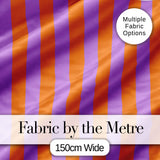 Abstract Wavy Orange and Purple Stripes Modern Seamless Pattern Digital Print Fabric by the Metre UK Sewing Quilting Textile