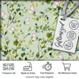 Elegant Watercolor Butterflies and Green Leaves on Sage Green  Seamless Pattern Digital Print Fabric by the Metre UK Sewing Quilting Textile