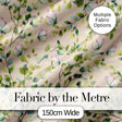 Elegant Watercolor Butterflies and Leaves on Neutral Beige  Seamless Pattern Digital Print Fabric by the Metre UK Sewing Quilting Textile