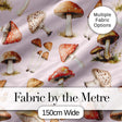 Watercolor Mushrooms Botanical Forest Elements on Blush Pink  Seamless Pattern Digital Print Fabric by the Metre UK Sewing Quilting Textile