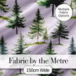 Pine Tree Forest Evergreen Woodland Nature on Soft Lilac  Seamless Pattern Digital Print Fabric by the Metre UK Sewing Quilting Textile
