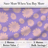 Purple Gradient Daisy Flower Seamless Pattern  Pastel Floral Digital Print Fabric by the Metre UK Sewing Quilting Textile