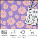 Purple Gradient Daisy Flower Seamless Pattern  Pastel Floral Digital Print Fabric by the Metre UK Sewing Quilting Textile