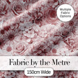 Vintage Monochrome Floral Roses Peonies and Daisies Seamless Pattern Digital Print Fabric by the Metre UK Sewing Quilting Textile