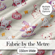 Cute Halloween Bunny Witch  Teddy Pumpkin Seamless Pattern Cream Background Digital Print Fabric by the Metre UK Sewing Quilting Textile
