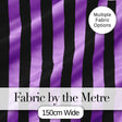 Bold Wavy Purple Black Halloween Stripe Seamless Pattern Digital Print Fabric by the Metre UK Sewing Quilting Textile