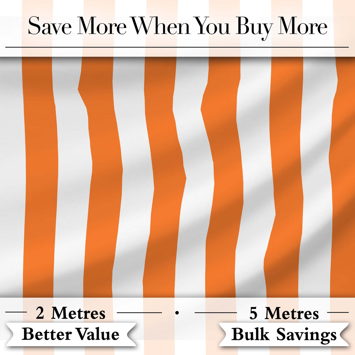 Bold Wavy Orange White Halloween Stripe Seamless Pattern Digital Print Fabric by the Metre UK Sewing Quilting Textile