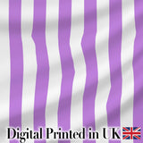 Bold Wavy Purple White Halloween Stripe Seamless Pattern Digital Print Fabric by the Metre UK Sewing Quilting Textile
