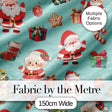 Cute Santa Claus Mrs Claus Snowman Gift Candy on Mint Background Seamless  Digital Print Fabric by the Metre UK Sewing Quilting Textile