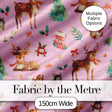 Christmas Reindeer Squirrel  Gift Festive Elements on Pink Background Seamless  Digital Print Fabric by the Metre UK Sewing Quilting Textile