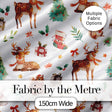 Christmas Reindeer Squirrel  Gift Festive Elements White Background Seamless  Digital Print Fabric by the Metre UK Sewing Quilting Textile