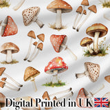 Watercolor Forest Mountains Pine Trees Scenic Landscape Seamless Pattern Digital Print Fabric by the Metre UK Sewing Quilting Textile