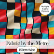 Abstract Wavy Checkered Pattern Soft Pastel Color Blocks Seamless Pattern Digital Print Fabric by the Metre UK Sewing Quilting Textile