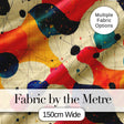 Abstract Artistic Paint Splash with Line Details Modern Seamless Pattern Digital Print Fabric by the Metre UK Sewing Quilting Textile