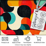 Abstract Organic Rounded Shapes Bold  Color Style Seamless Pattern Digital Print Fabric by the Metre UK Sewing Quilting Textile