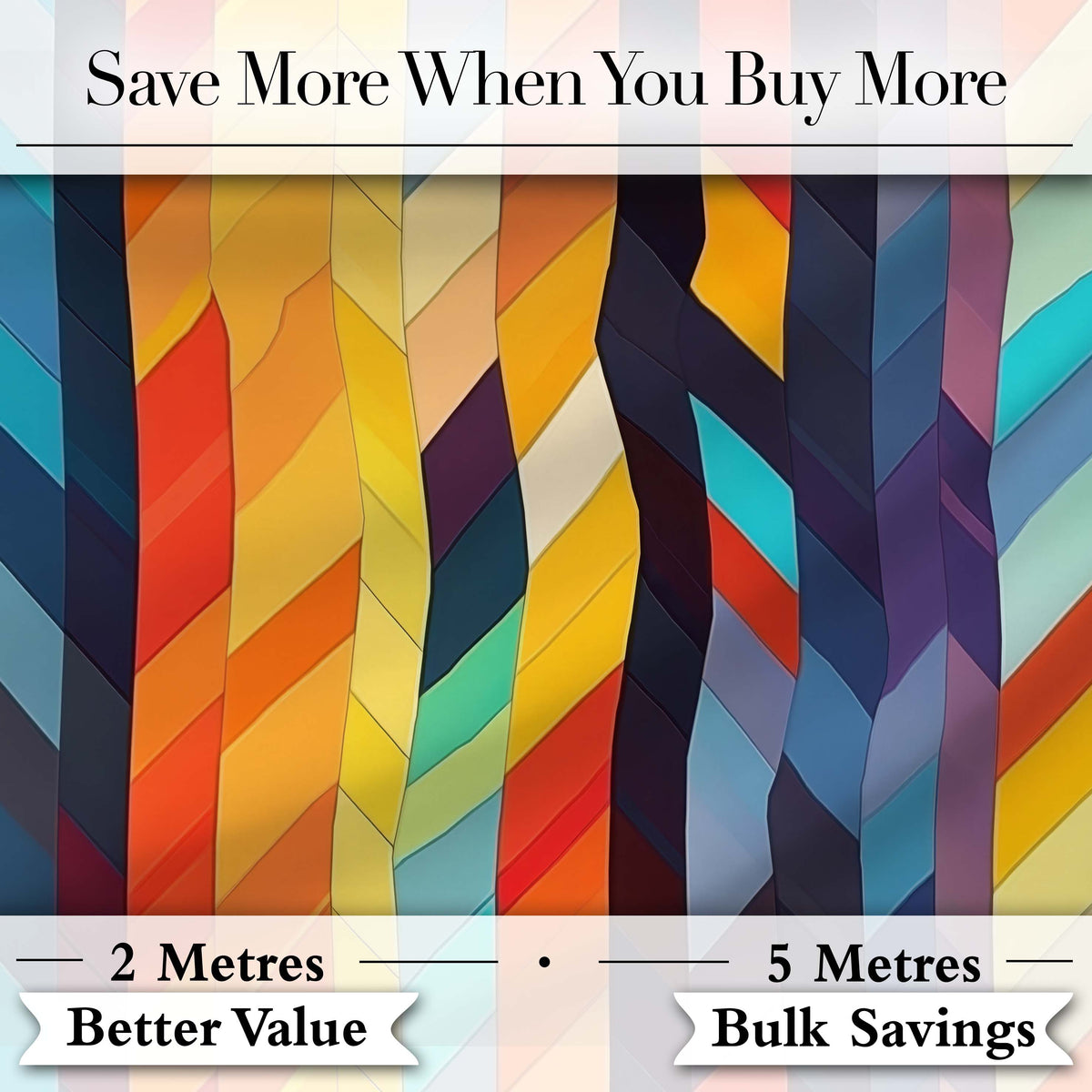 Abstract Vertical Geometric Stripes Colorful Modern Seamless Pattern Digital Print Fabric by the Metre UK Sewing Quilting Textile