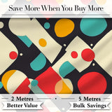 Abstract Geometric Shapes Colorful Modern  Seamless Pattern Digital Print Fabric by the Metre UK Sewing Quilting Textile