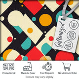 Abstract Geometric Shapes Colorful Modern  Seamless Pattern Digital Print Fabric by the Metre UK Sewing Quilting Textile