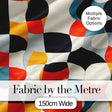 Abstract Organic Curved Shapes  Color Blocks Seamless Pattern Digital Print Fabric by the Metre UK Sewing Quilting Textile