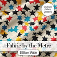 Abstract Scattered Star Shapes Colorful  Seamless Pattern Digital Print Fabric by the Metre UK Sewing Quilting Textile
