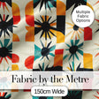 Abstract  Sunburst Geometric Shapes Colorful Seamless Pattern Digital Print Fabric by the Metre UK Sewing Quilting Textile