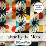Abstract  Sunburst Geometric Shapes Colorful Seamless Pattern Digital Print Fabric by the Metre UK Sewing Quilting Textile