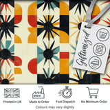 Abstract  Sunburst Geometric Shapes Colorful Seamless Pattern Digital Print Fabric by the Metre UK Sewing Quilting Textile